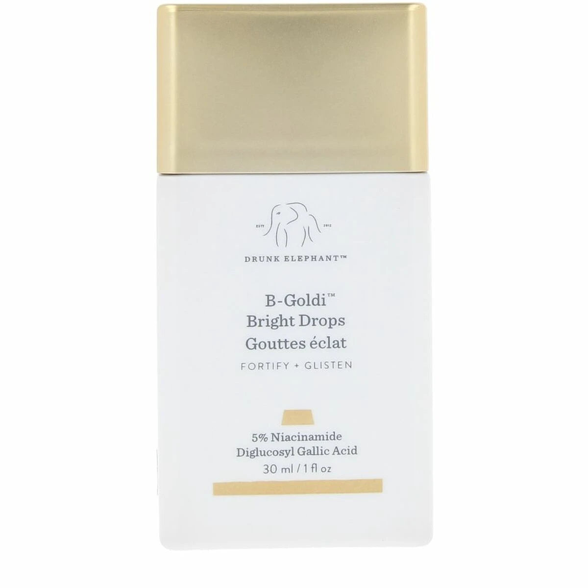 Highlighting Cream Drunk Elephant B-GOLDI BRIGHT DROPS 30 ml skincare packaging