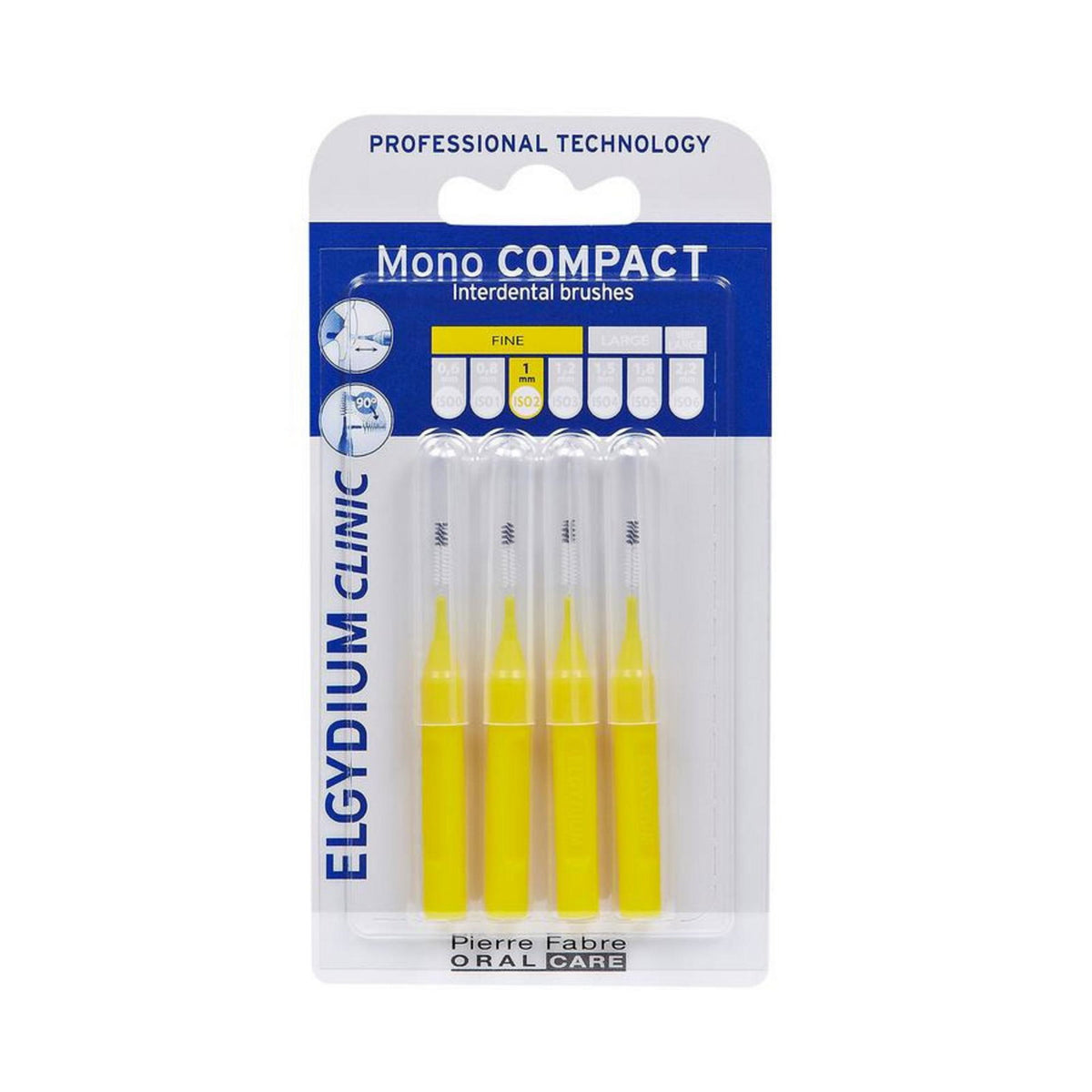 Elgydium, Interdental Brush, Yellow, 4 pcs