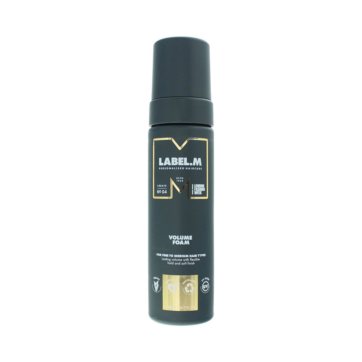Label.M, Volume, Hair Styling Mousse, Volume & Condition, Flexible Hold, 200 ml