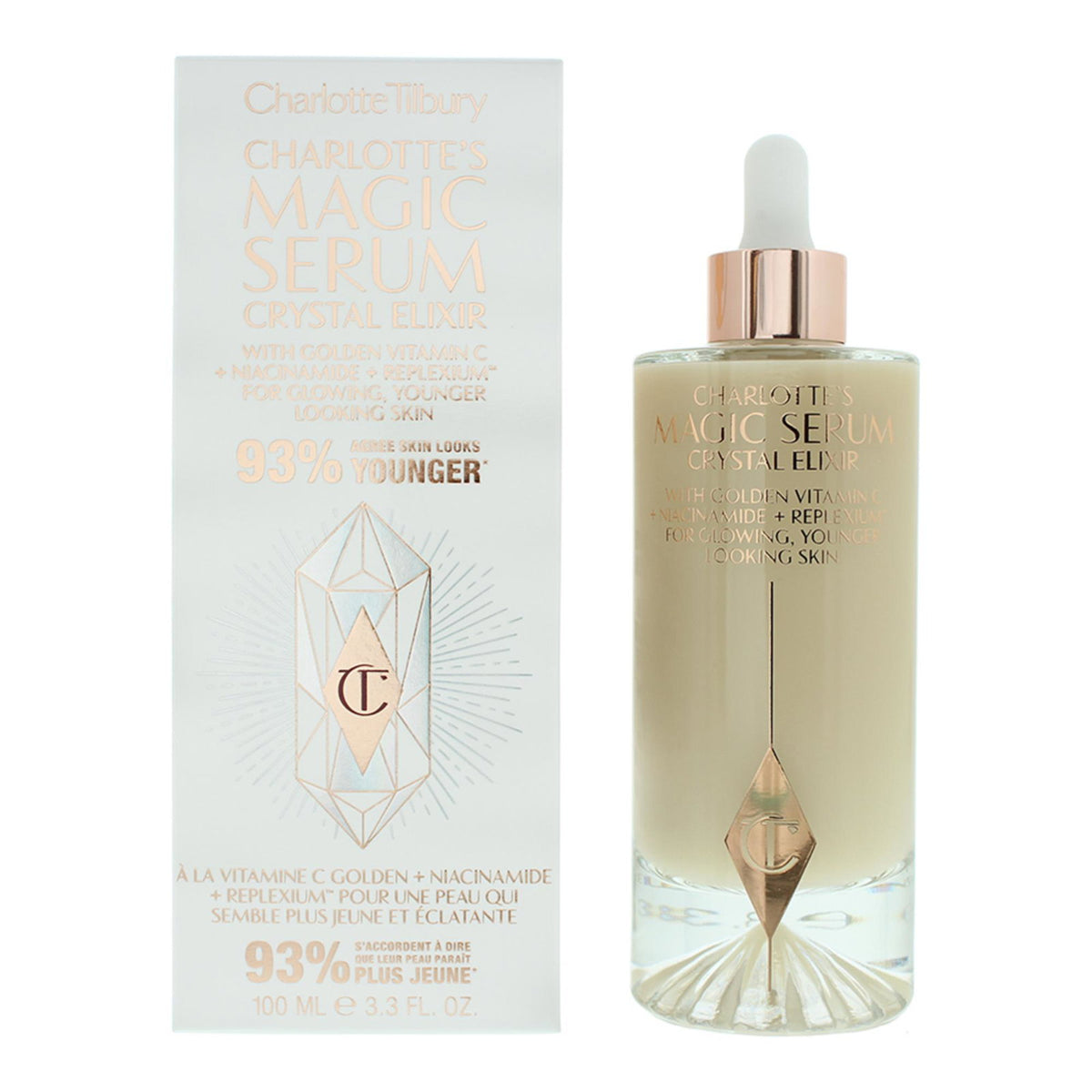 Charlotte Tilbury, Magic Crystal Elixir, Glowing, Serum, For Face, 100 ml