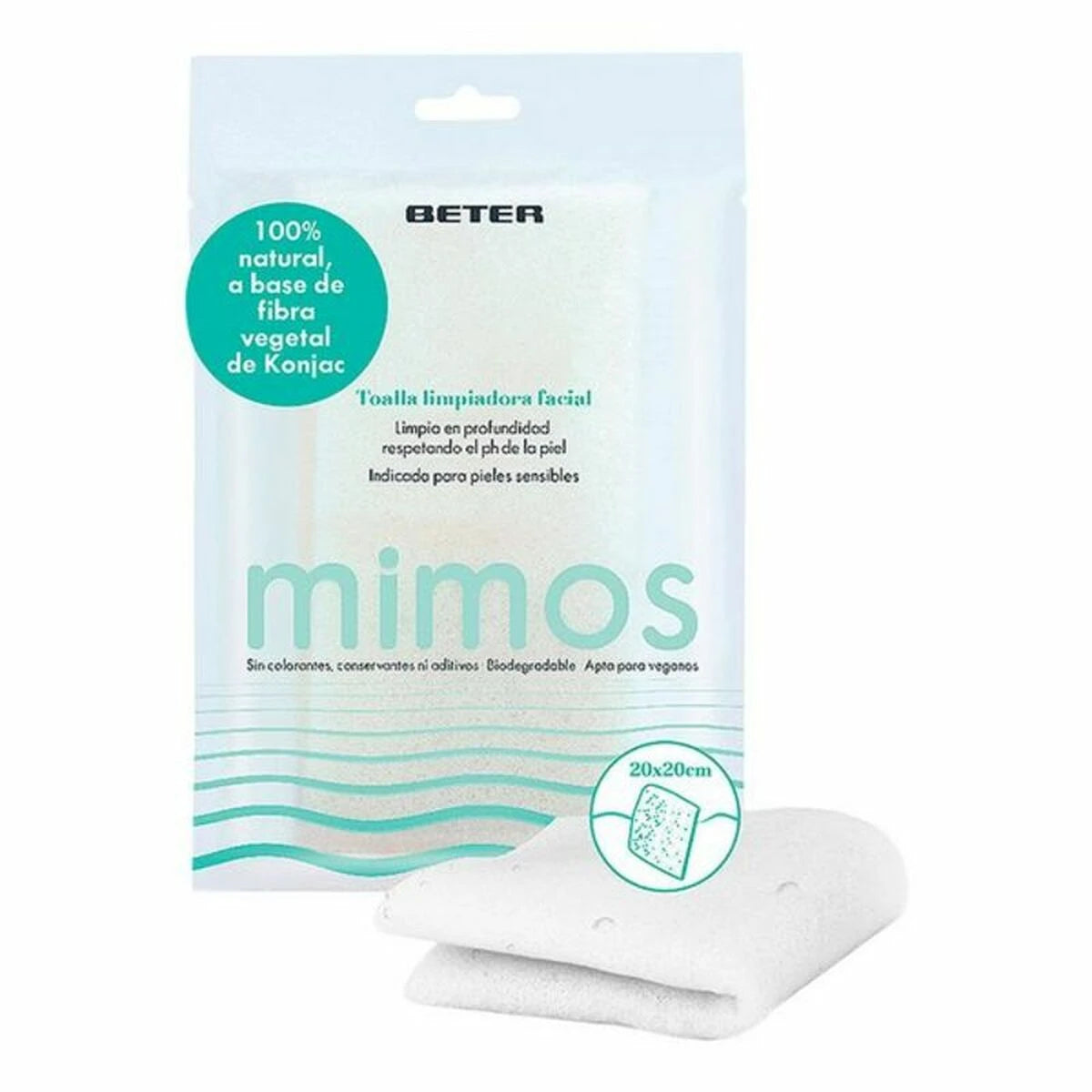 Towel for Sensitive Skin Beter Konjac Toalla (1 Unit) product packaging