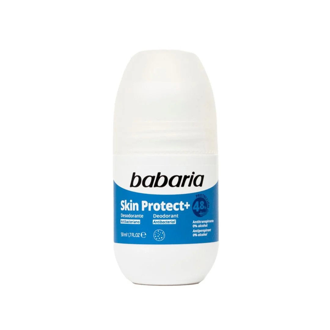 Babaria, Skin Protect+, 48h Protection, Deodorant Roll-On, Unisex, 50 ml