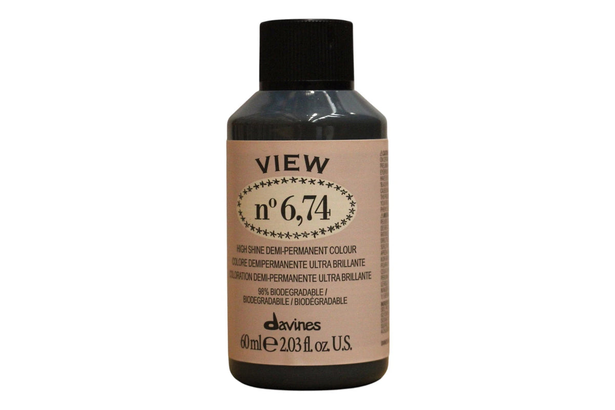 Davines View Culoare de păr demi-permanentă 6.74 Cupru bej închis 60 ml