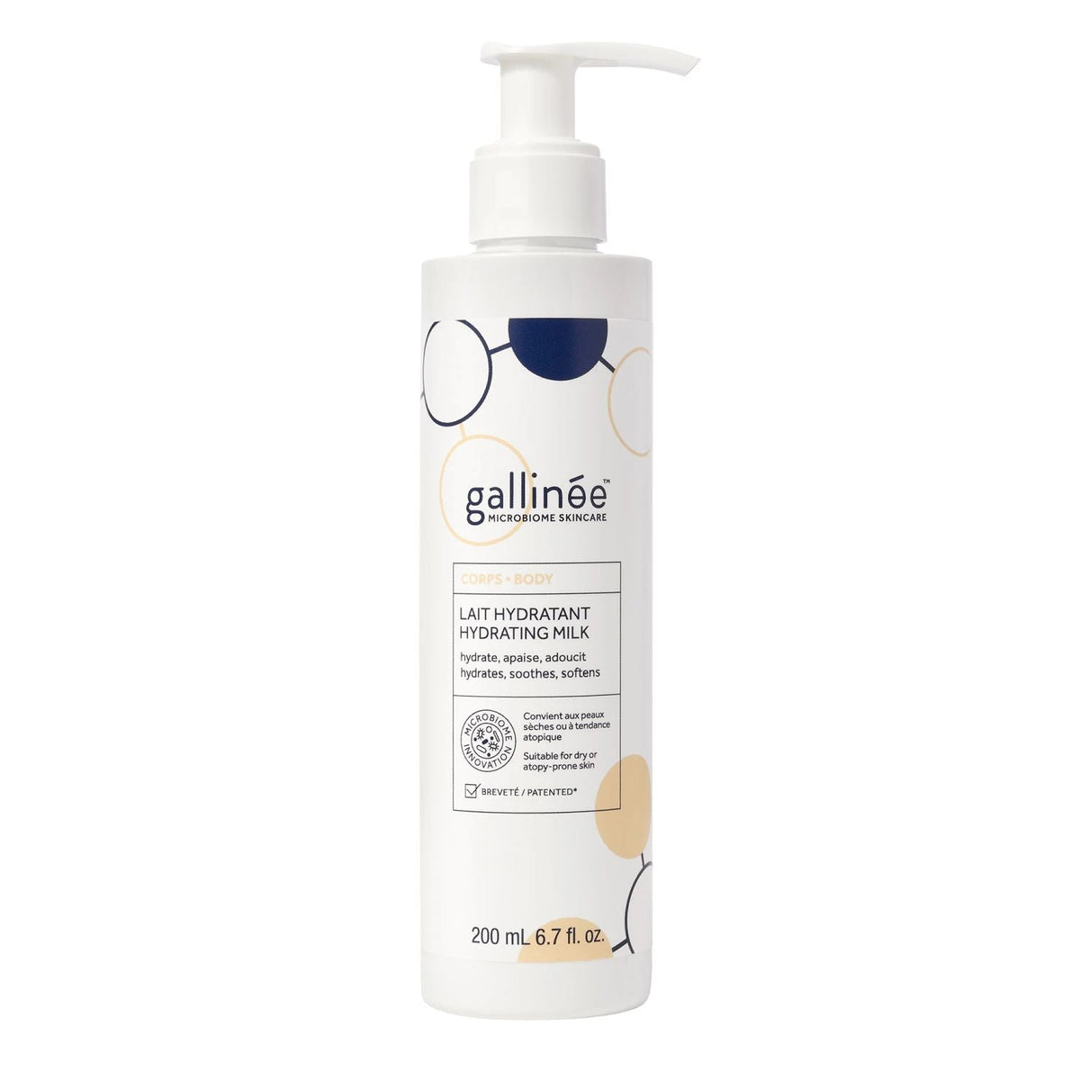 Gallinee, Body Care, Prebiotics & Probiotics & Postbiotics, Hydrating, Body Milk, Daily, 200 ml *Tester