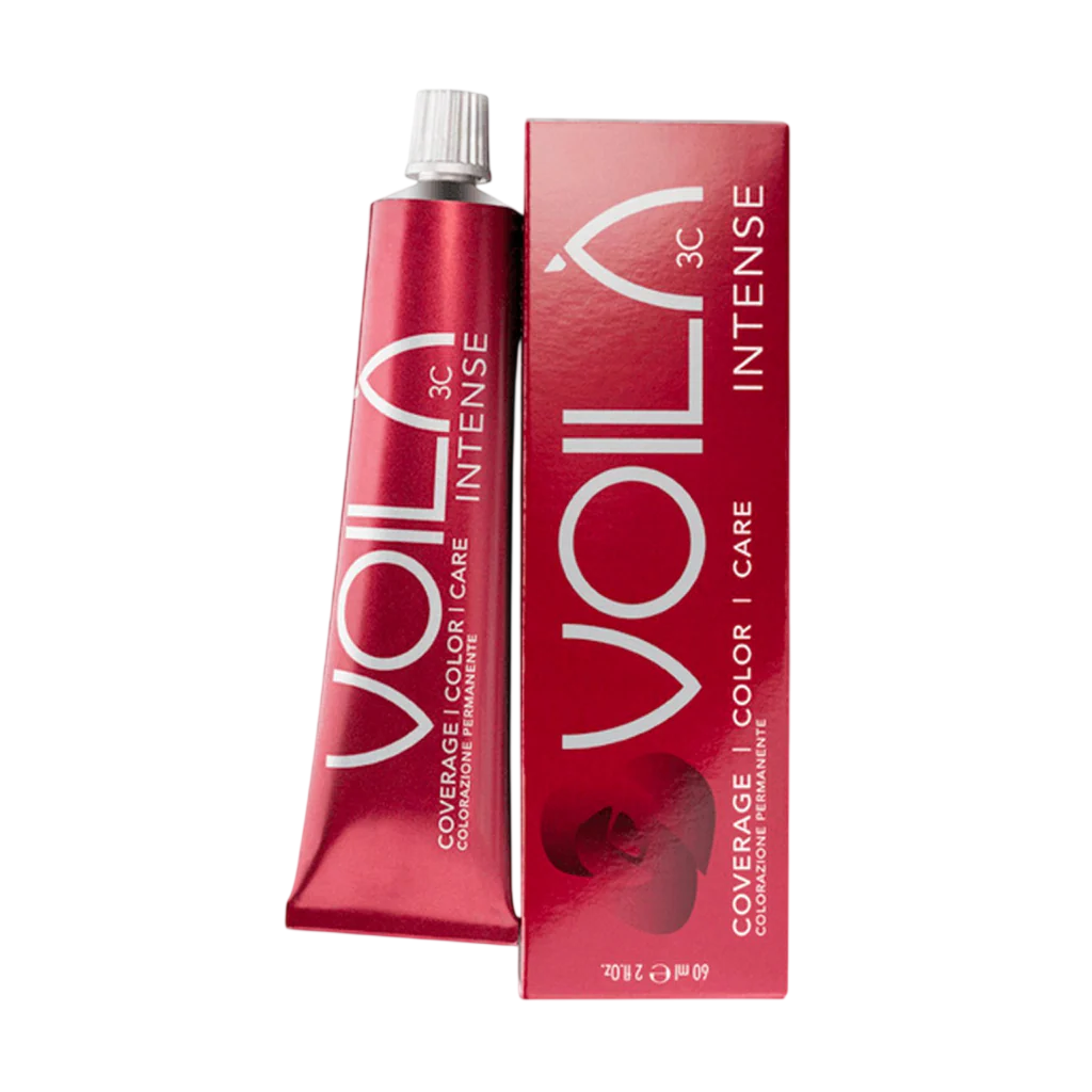 Intercosmo, Voila 3C Intense, Permanent Hair Dye, 7.45 Intense Copper Mahogany Blonde, 60 ml