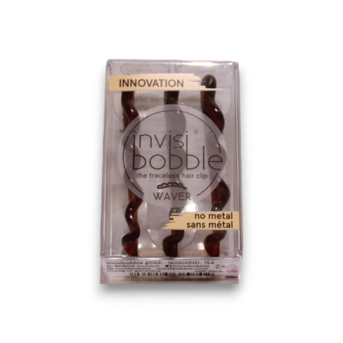 Set Trio, InvisiBobble, Waves, Hair Clip, Pretty Dark, 3 pcs