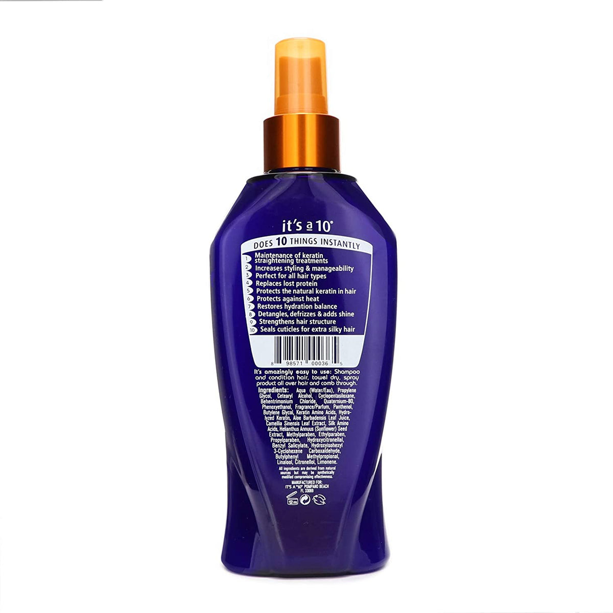 It's a 10, Miracle Deep Plus Keratin, Hair Leave-In Cream Treatment, For Hydration, 295.7 ml