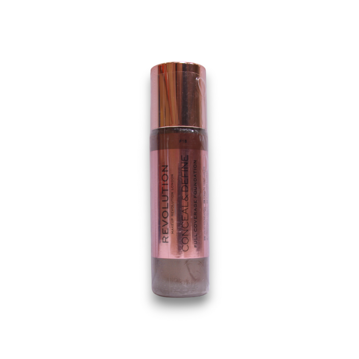 Makeup Revolution, Conceal & Define, Oil Free, Cream Foundation, F 18, 23 ml