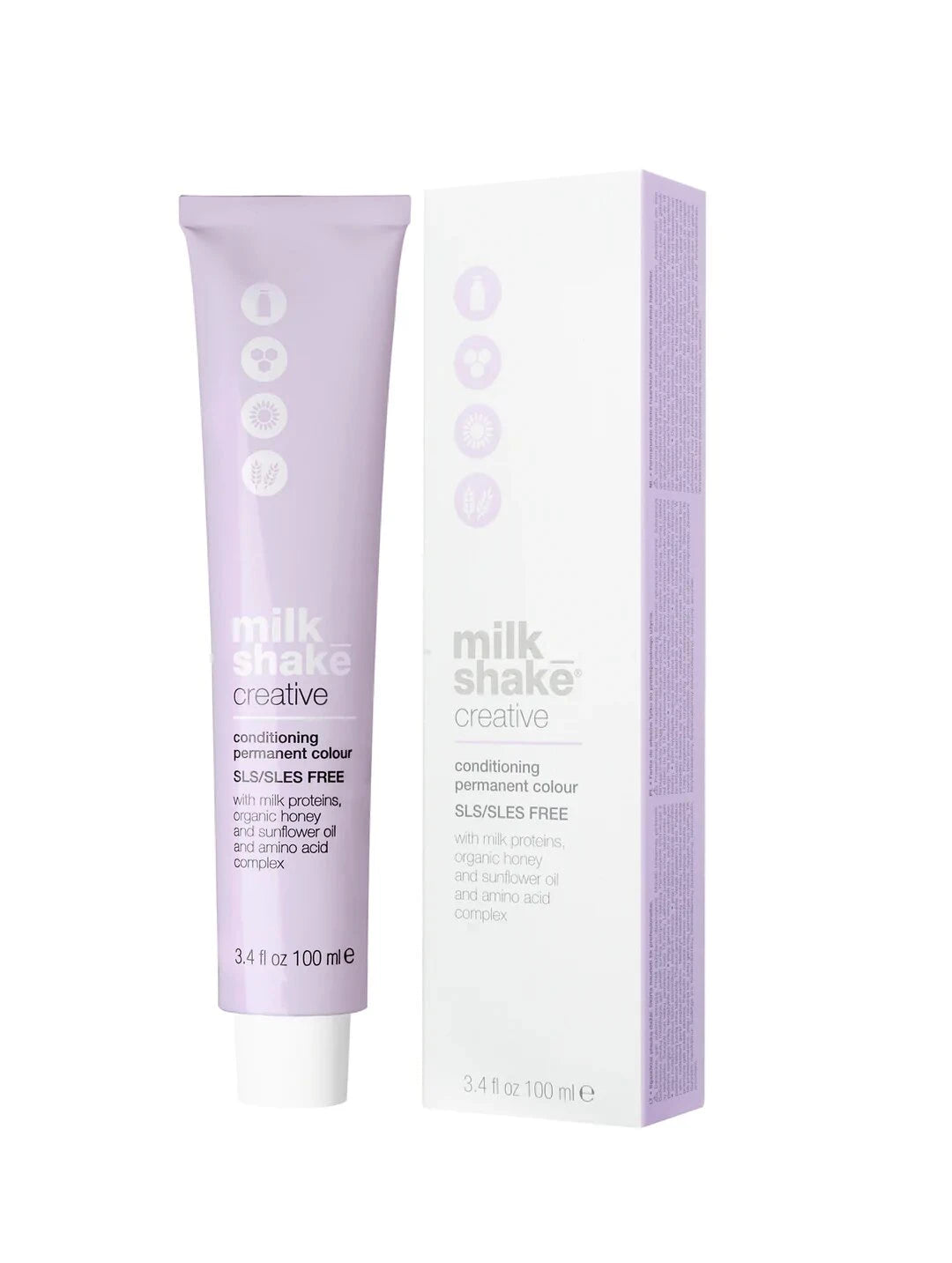 Milk Shake, Creative, SLS/SLES-Free, Permanent Hair Dye, 10.110A Ash Platinum Lightest Blond, 100 ml