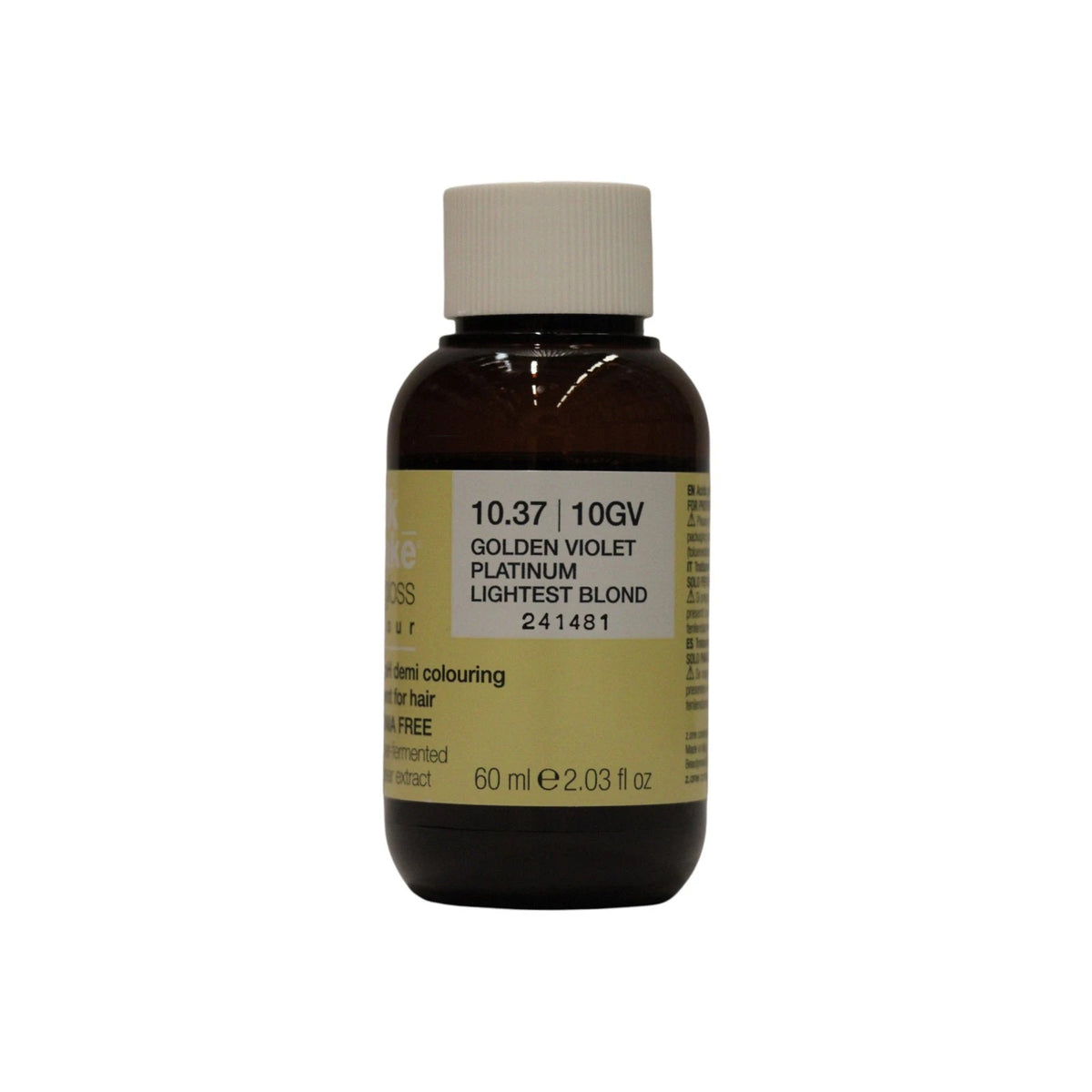 milk_shake The Gloss Culoare demi-permanentă cu pH acid 10.37 Blond platinat foarte deschis violet auriu 60 ml