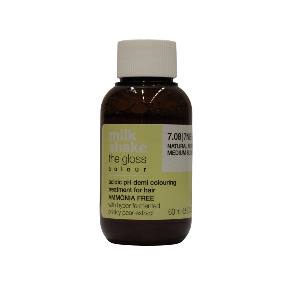 Milk Shake The Gloss Vopsea de păr semipermanentă cu pH acid 7.08 Blond mediu moka natural 60 ml