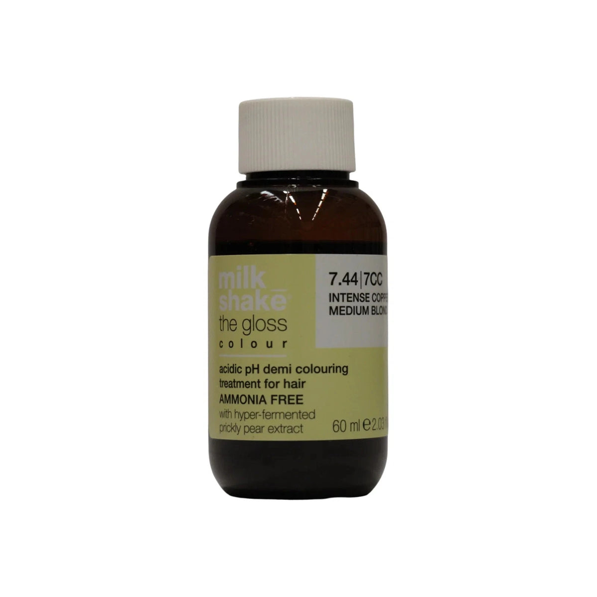 milk_shake The Gloss Acidic pH Culoare de păr demi-permanentă 7.44 Cupru intens blond mediu 60 ml