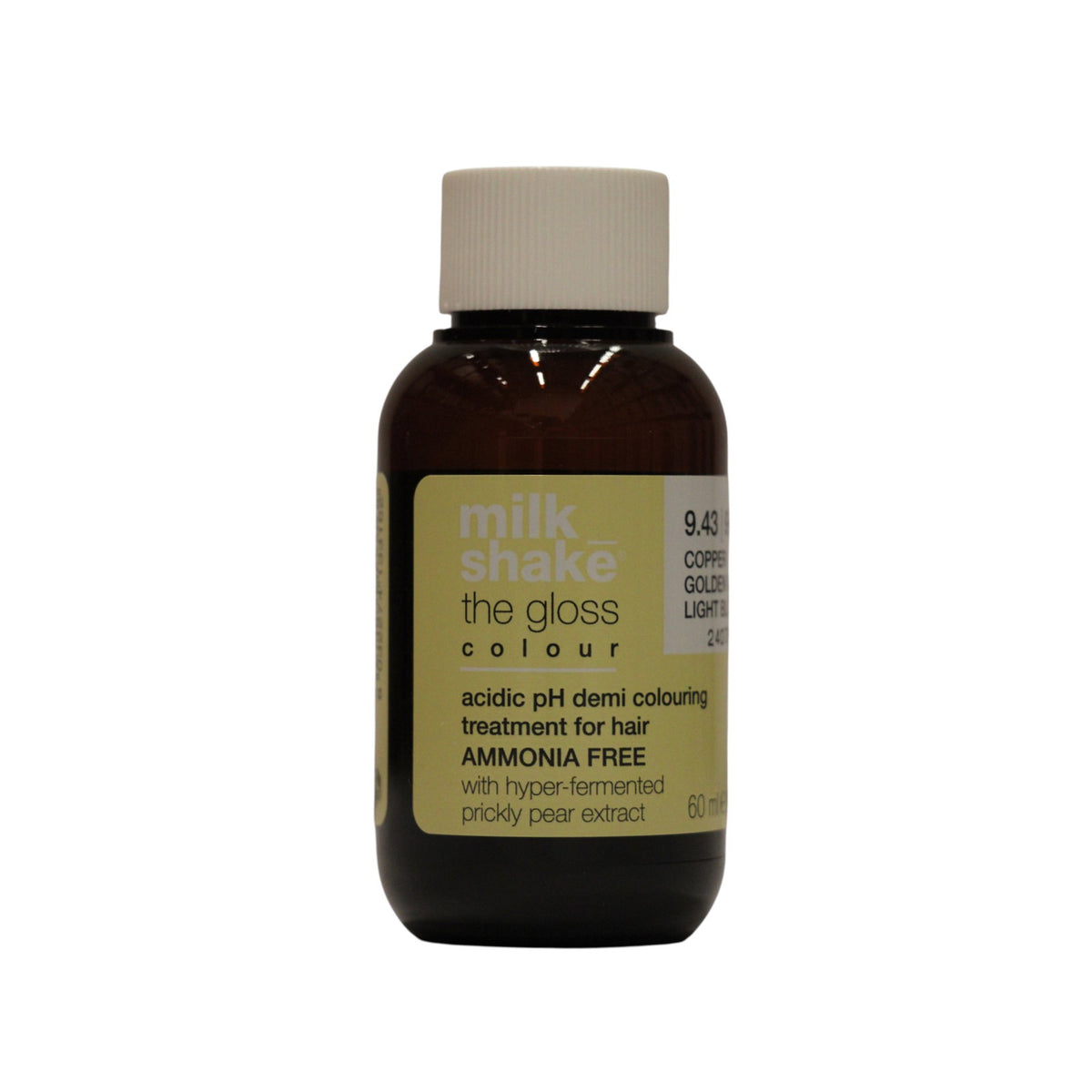 milk_shake The Gloss Vopsea demipermanentă pentru păr cu pH acid 9.43 Blond foarte deschis arămiu auriu 60 ml