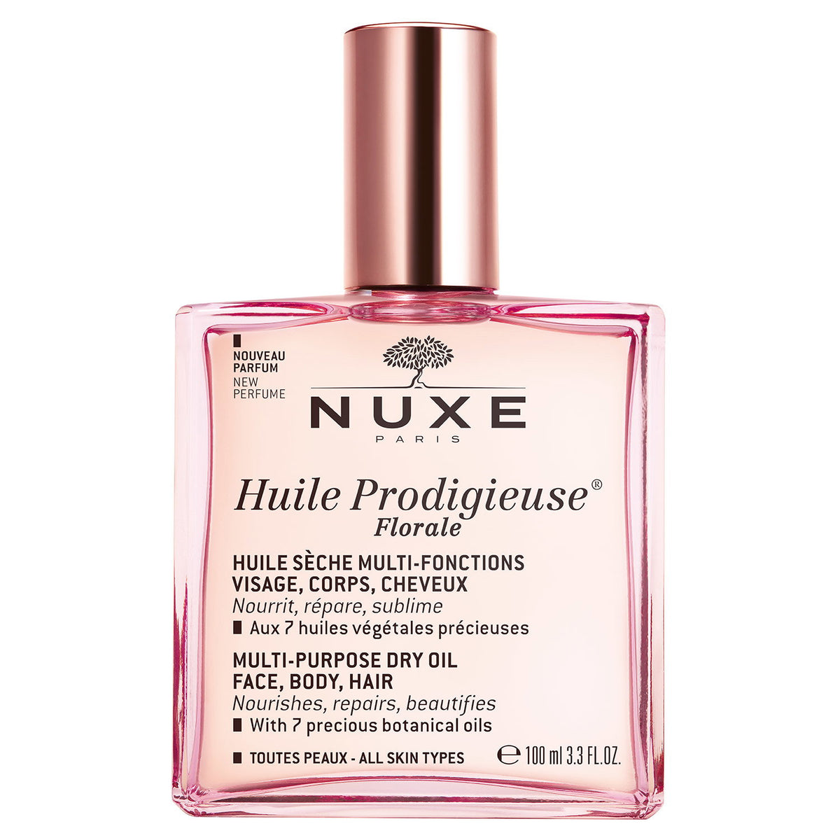 Nuxe, Huile Prodigieuse Multi-Purpose Floral, Body Oil, For Face, Body & Hair, 100 ml