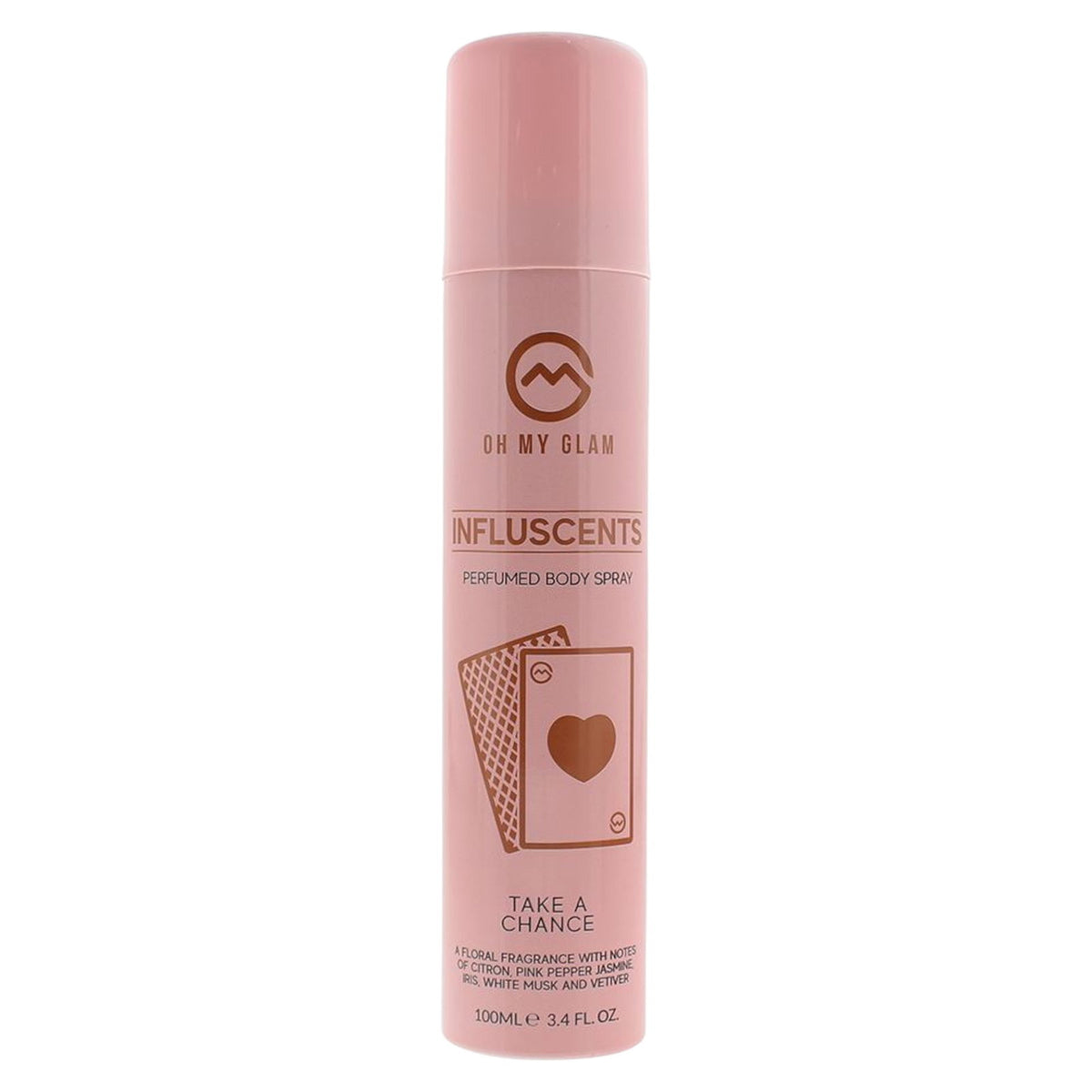 Oh My Glam, Influscent Take A Chance, Body Spray, White Musk, 100 ml