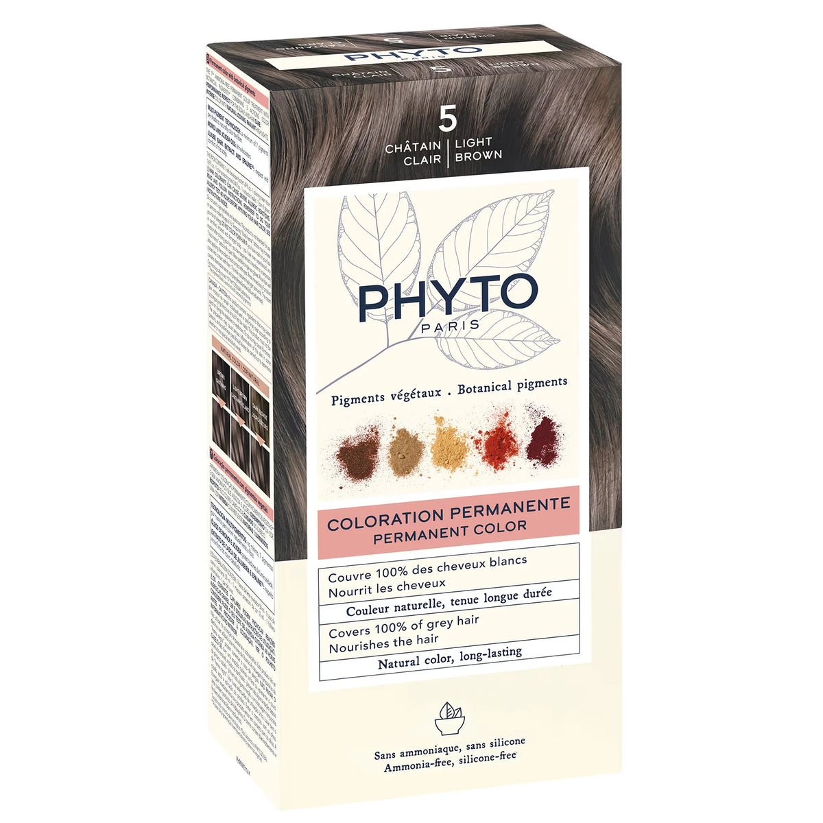 Phyto Color vopsea de păr permanentă 5 castaniu deschis 50 ml