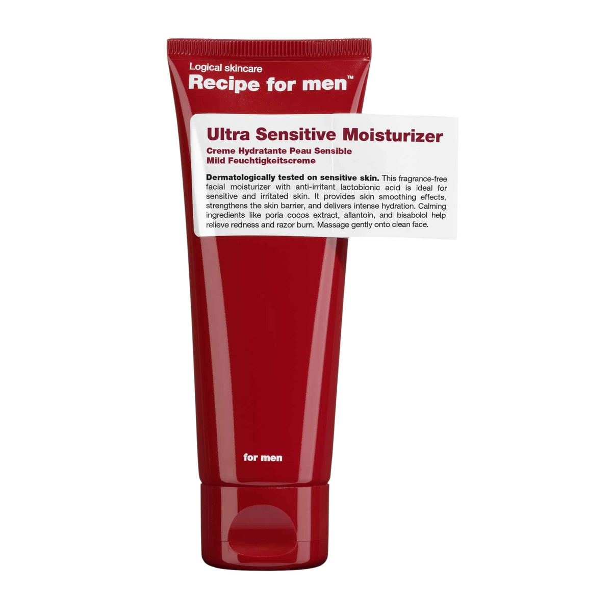 Recipe For Men Cremă hidratantă pentru piele ultrasensibilă 75 ml