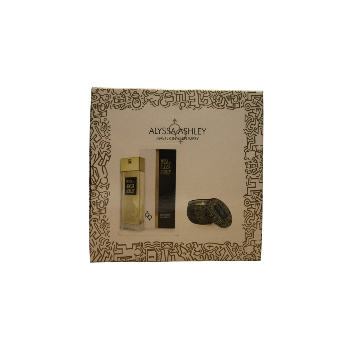 Alyssa Ashley Musk Set cadou Apă de Parfum cu lumânare parfumată - 100 ml + 110 g