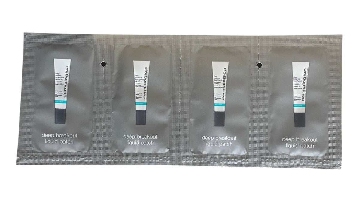 Set, Dermalogica, Deep Acne Liquid Patch, Sulfur, Anti-Acnee, Local Treatment Lotion, For Acne Prone Skin, For Face, 4 pcs, *Sample