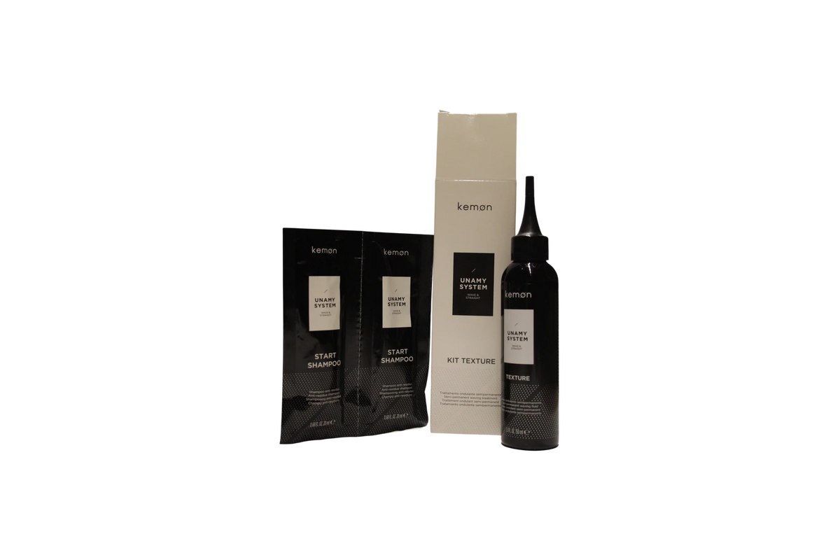 Kemon Unamy System Set pentru textură - Fluid 125 ml + Șampon Start 2 pcs