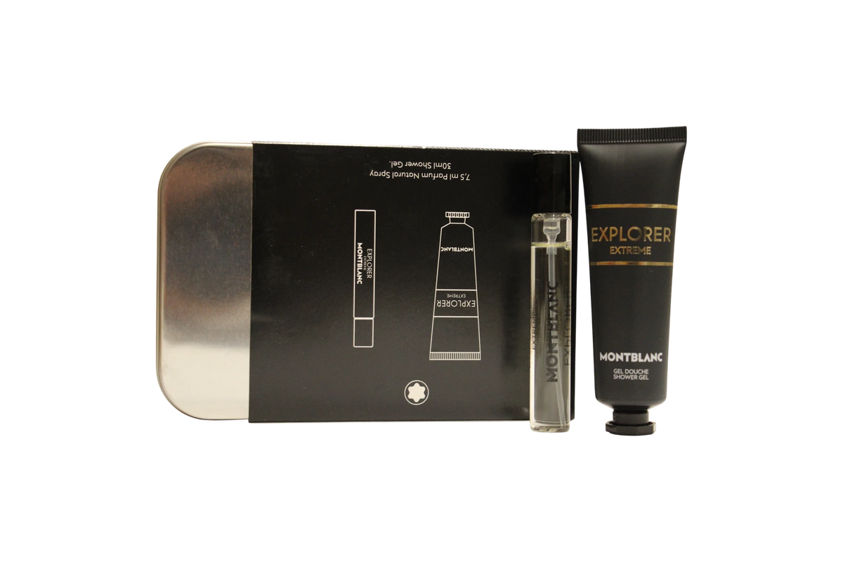 Montblanc Explorer Extreme Set descoperire: 7.5 ml Parfum + 30 ml gel de duș