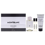 Set Montblanc: Explorer Platinum, Eau De Parfum, For Men, 100 ml + Explorer Platinum, Eau De Parfum, For Men, 2 pcs, 7.5 ml + Explorer Platinum, Cleansing, Shower Gel, For All Skin Types, 100 ml