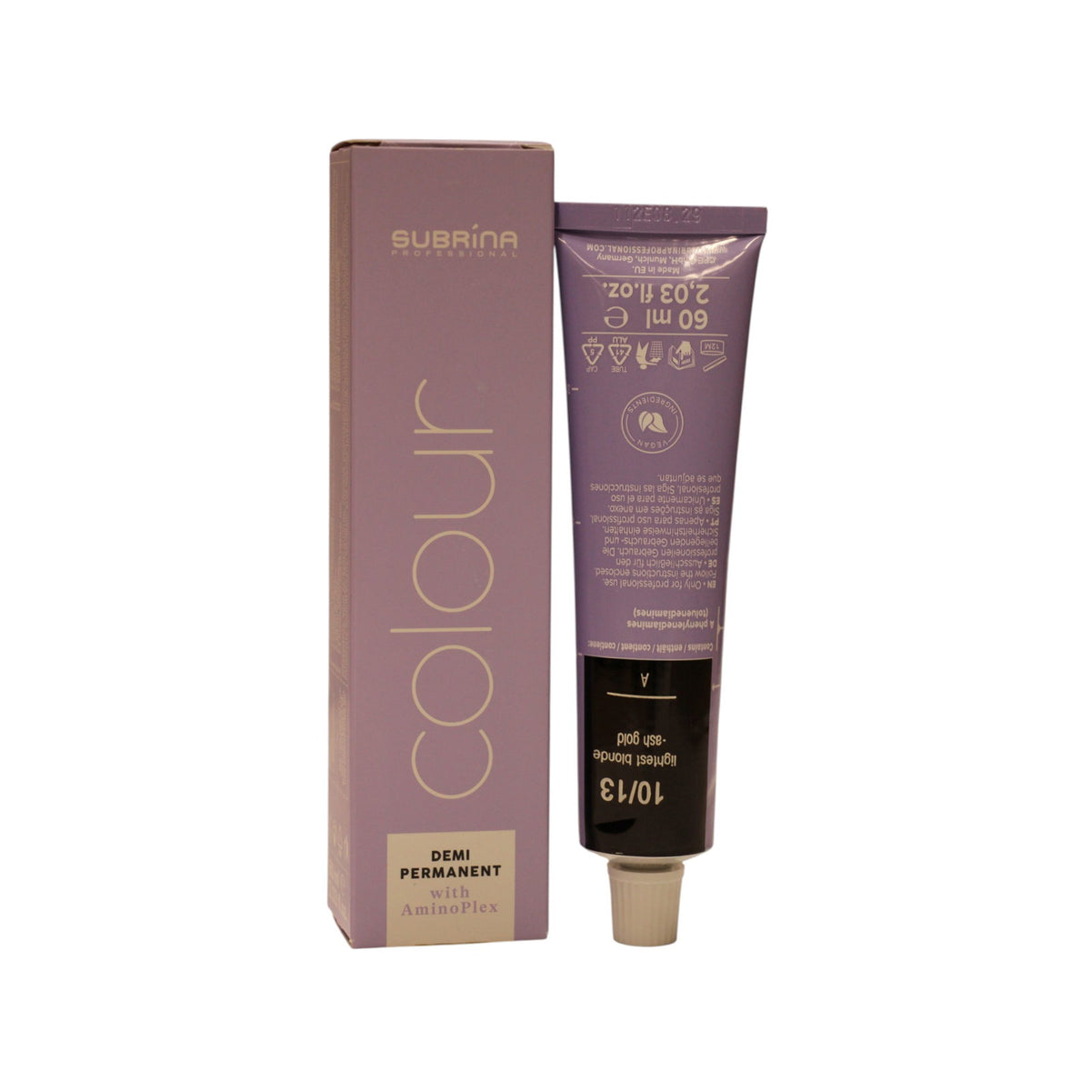 Subrina Professional Vopsea demipermanentă 10/13 Blond extrem de deschis cenușiu auriu 60 ml