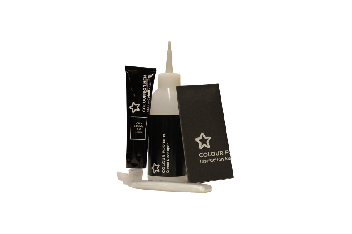 Superdrug Colour For Men Vopsea de păr semipermanentă 7.0 Blond închis 30 ml Tester