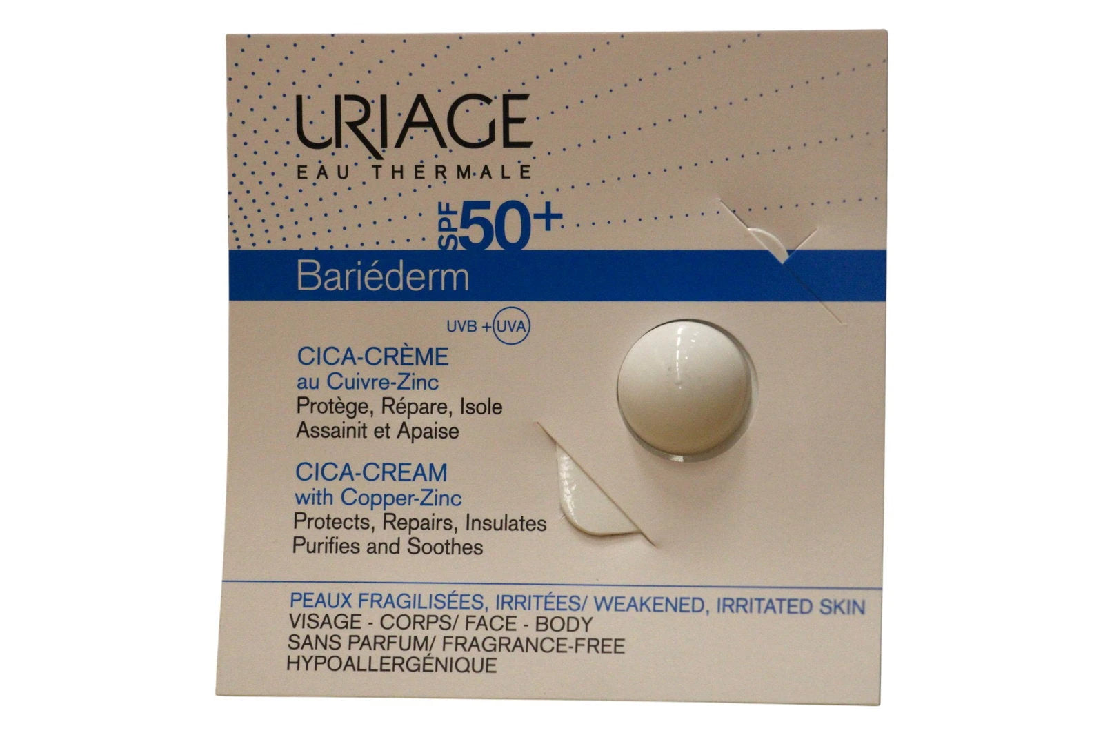 Uriage, Bariederm, Repairing, Cream, For Face & Body, SPF 50+, 0.7 ml *Sample