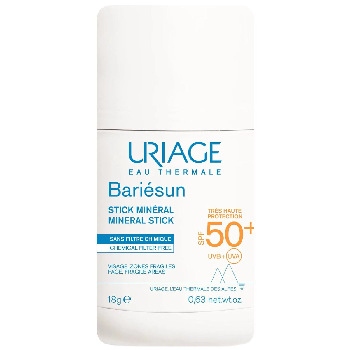 Uriage Bariésun Stick mineral de protecție solară SPF50+ 18 g