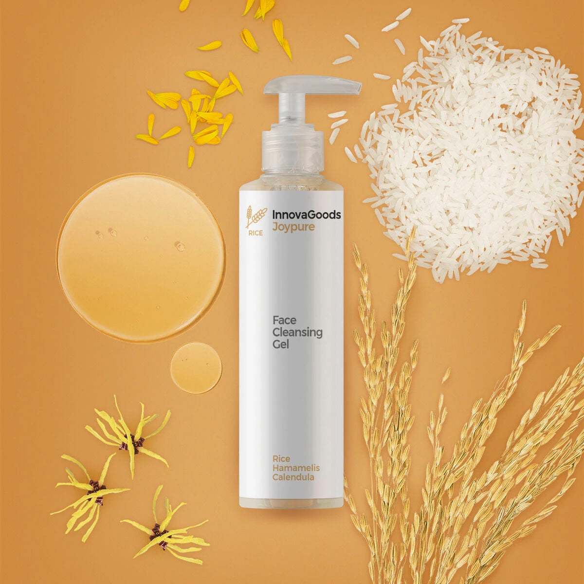 Facial Cleansing Gel Rice Joypure InnovaGoods 200 ml skincare packaging