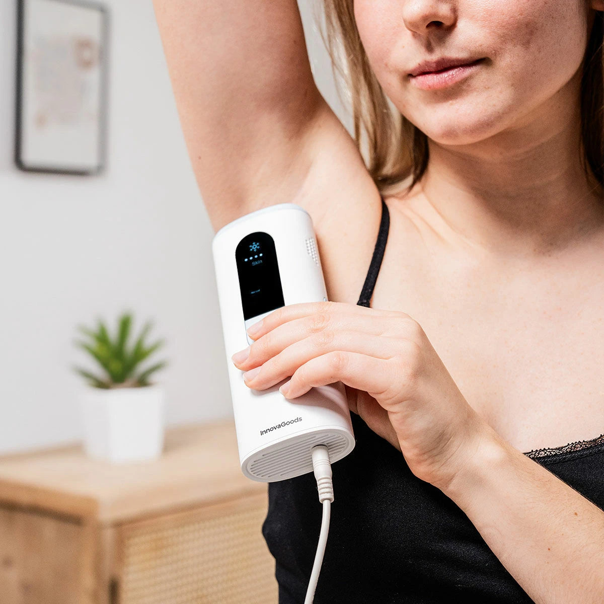 Pulsed Light Hair Remover with Cooling Function and Accessories Kulepil InnovaGoods product packaging