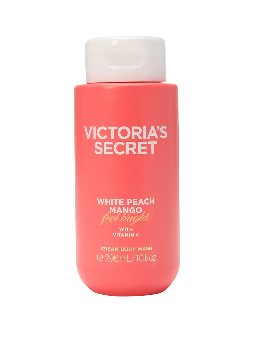 Victoria's Secret White Peach Mango Feel Bright Cremă de duș cu vitamina C, 296 ml