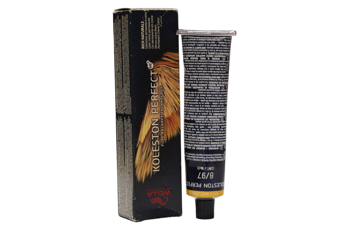 Wella Professionals Koleston Perfect Me+ Vopsea de păr permanentă 8/97 Blond deschis castaniu perlat 60 ml Tester